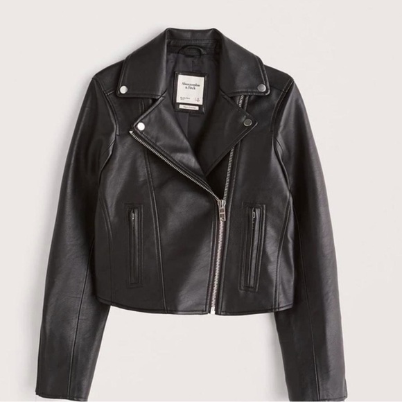 Abercrombie & Fitch Jackets & Blazers - Abercrombie & Fitch Black Vegan Leather Jacket